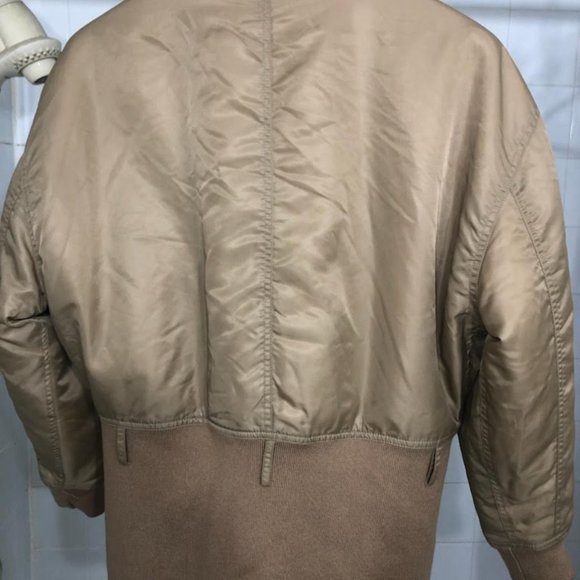 RARE OPENING CEREMONY TAN OVERSIZED BOMBER JACKET TUNIC SIZE XS - Picture 6 of 10